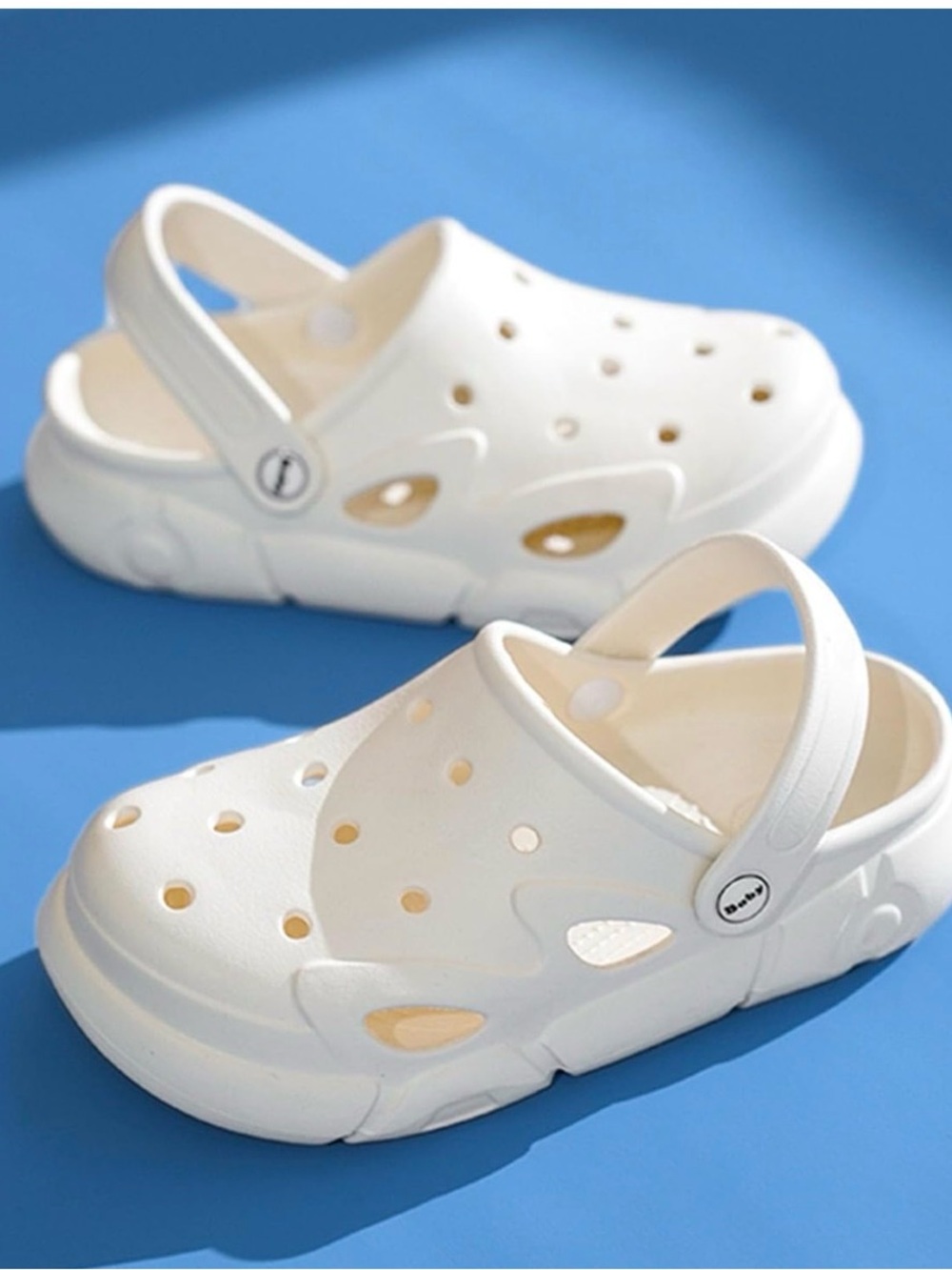 Kids White Comfort Slip-On Clogs